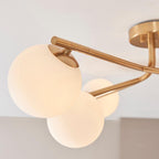 Aaron 6 Light Semi flush Aged Brass