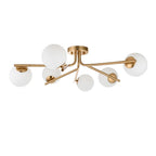 Aaron 6 Light Semi flush Aged Brass