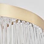 Clermont 3lt Semi flush Warm Antique Brass