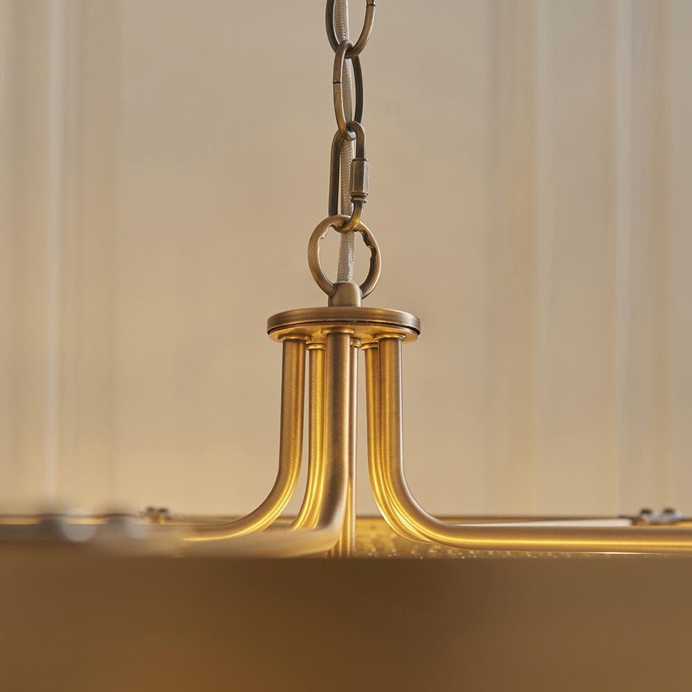 Clermont 5lt Pendant Warm Antique Brass