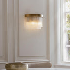 Clermont 2 Light Wall Light Warm Brass
