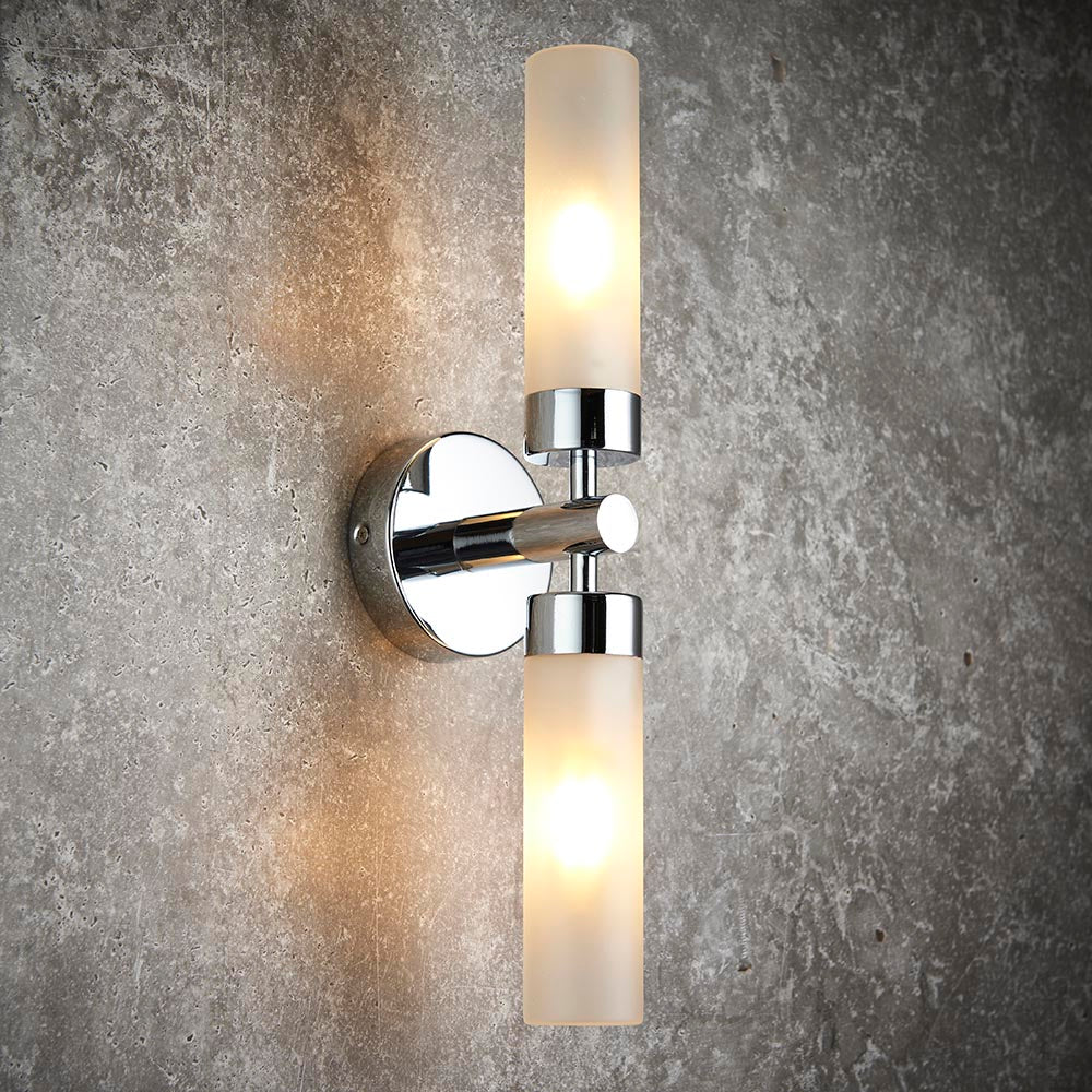 Frost 2lt Wall IP44 6W - Chrome