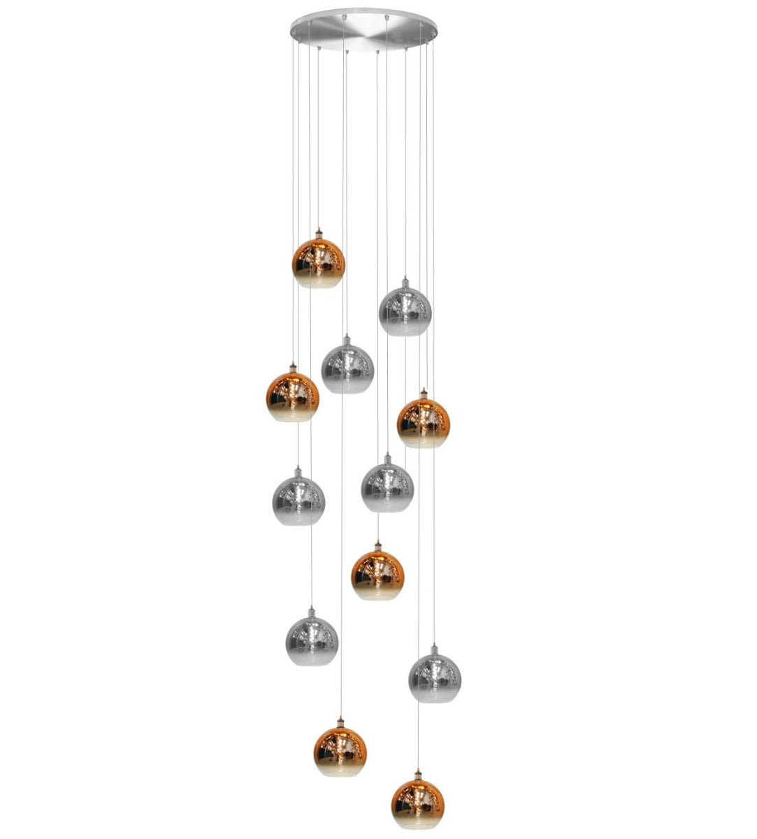 HYDRUS Cluster 12 light Random - Smoke & Rose Gold