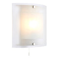Blake 1-Light Wall Sconce: Square Opal Glass & Polished Chrome (Dimmable)