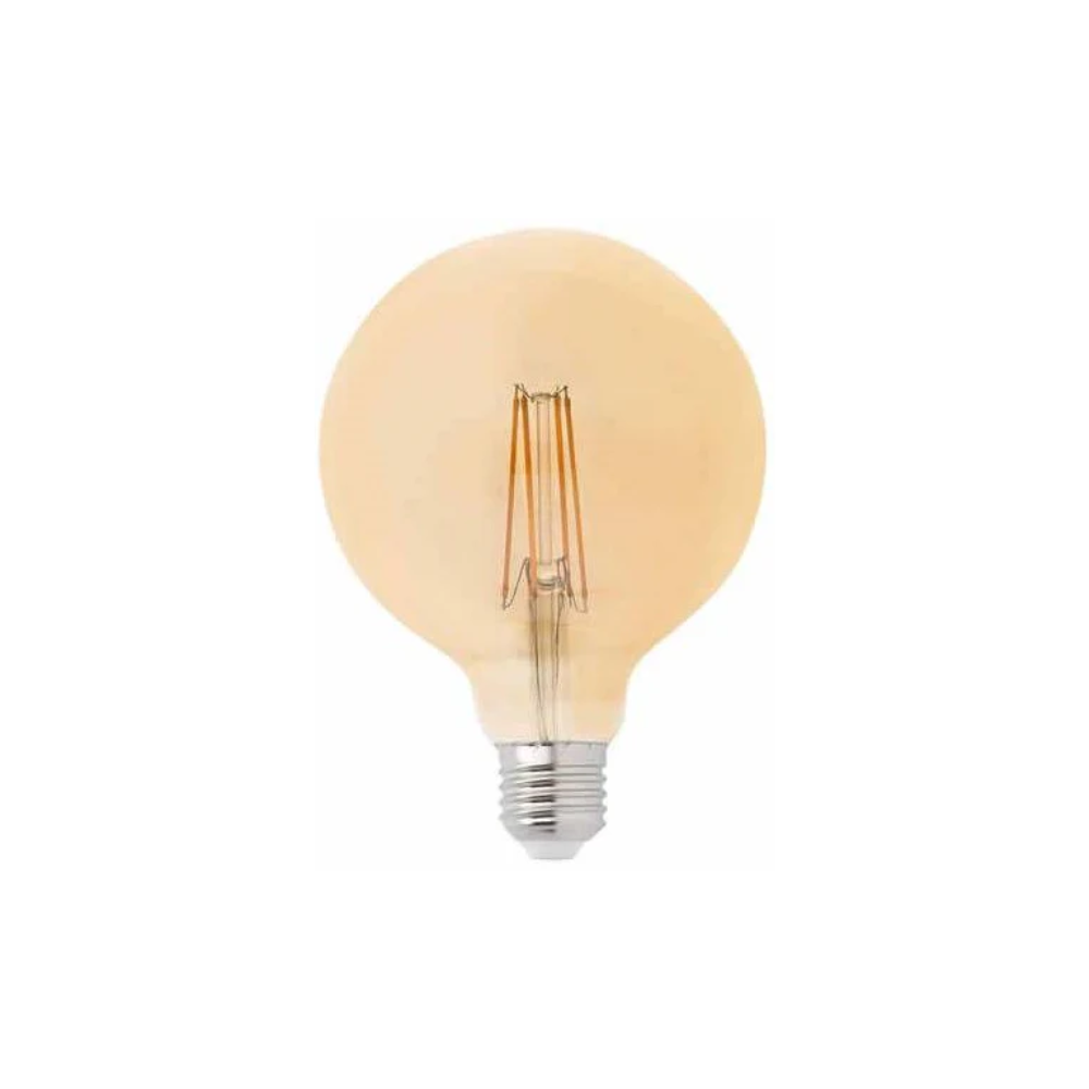 E27 6W Amber Straight G95 3000k Dimmable