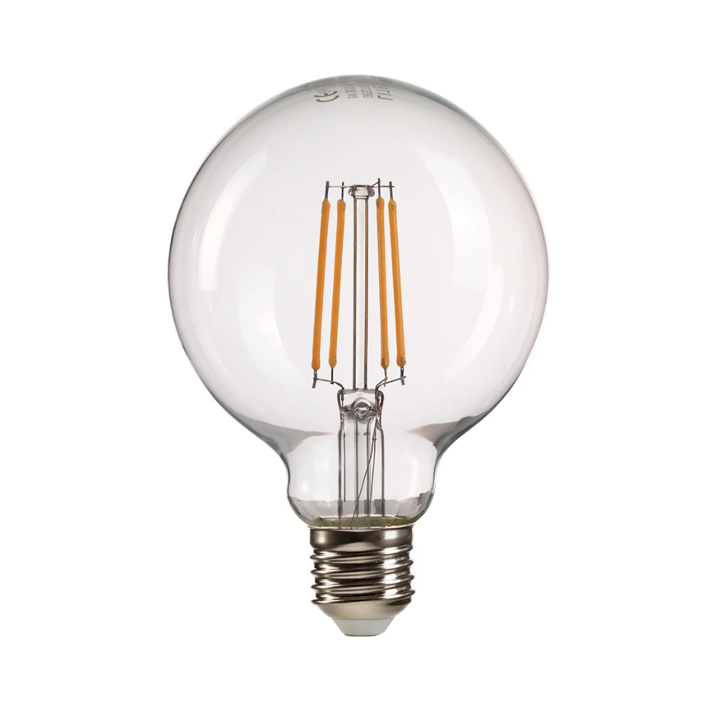 E27 6W Clear Straight G150 3000k Dimmable