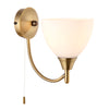 Alton 1-Light Wall Sconce: Antique Brass & Opal Glass