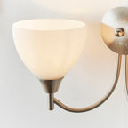 Alton 2-Light Wall Sconce: Satin Chrome & Opal Glass