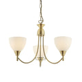Alton 3-Light Pendant: Convertible (Antique Brass & Glass)