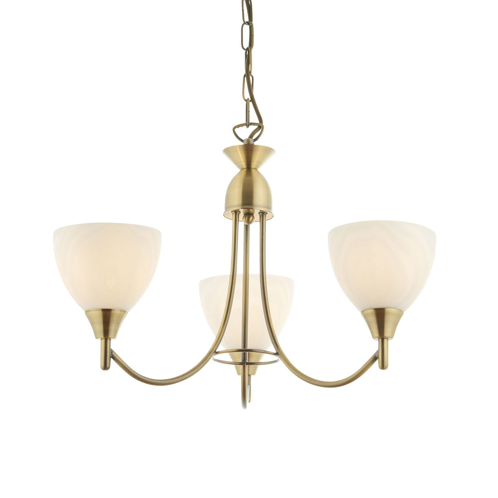 Alton 3-Light Pendant: Convertible (Antique Brass & Glass)