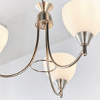 Alton 3-Light Pendant: Convertible (Satin Chrome & Glass)