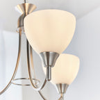Alton 3-Light Pendant: Convertible (Satin Chrome & Glass)