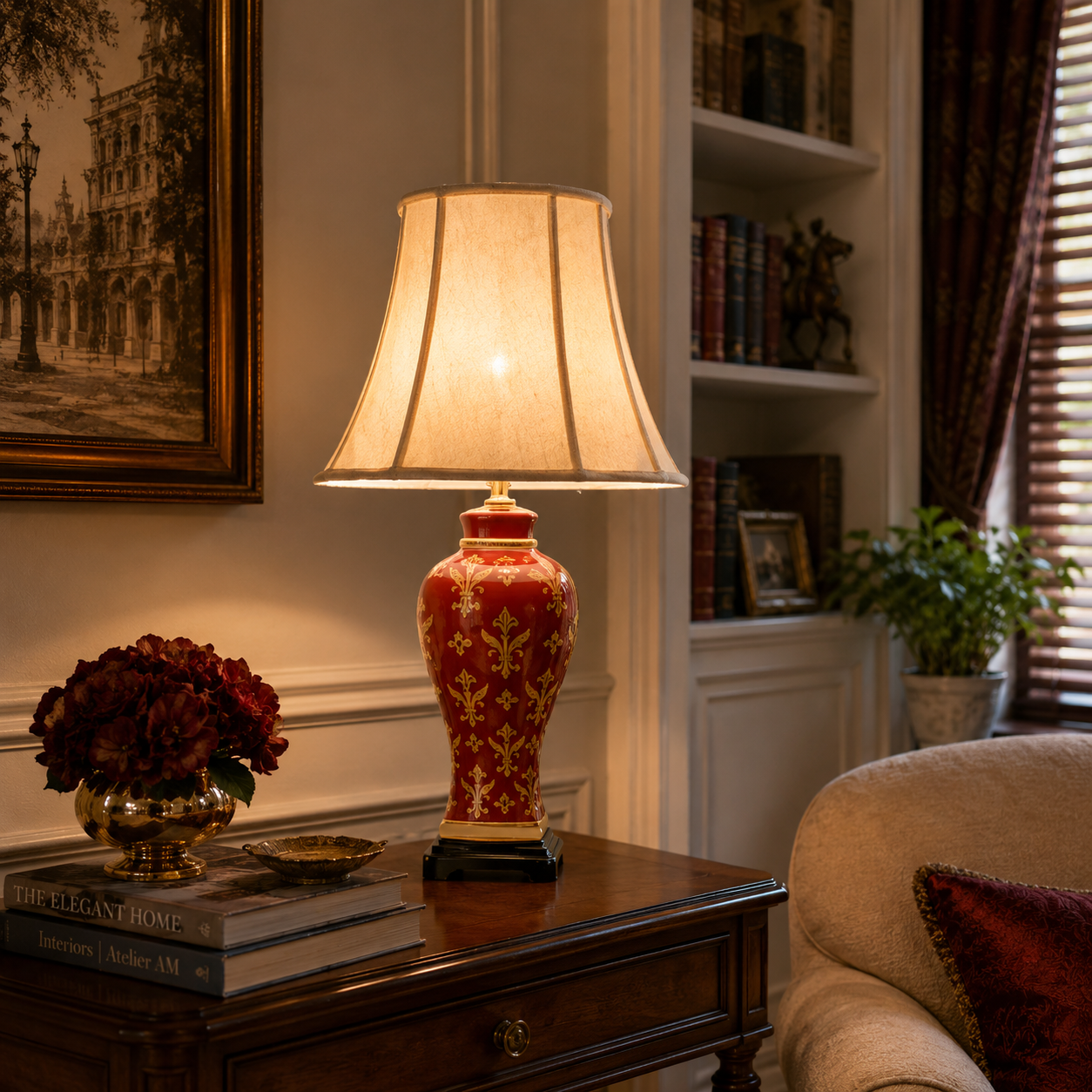 TL7021 - Red Terracotta Glaze Table Lamp