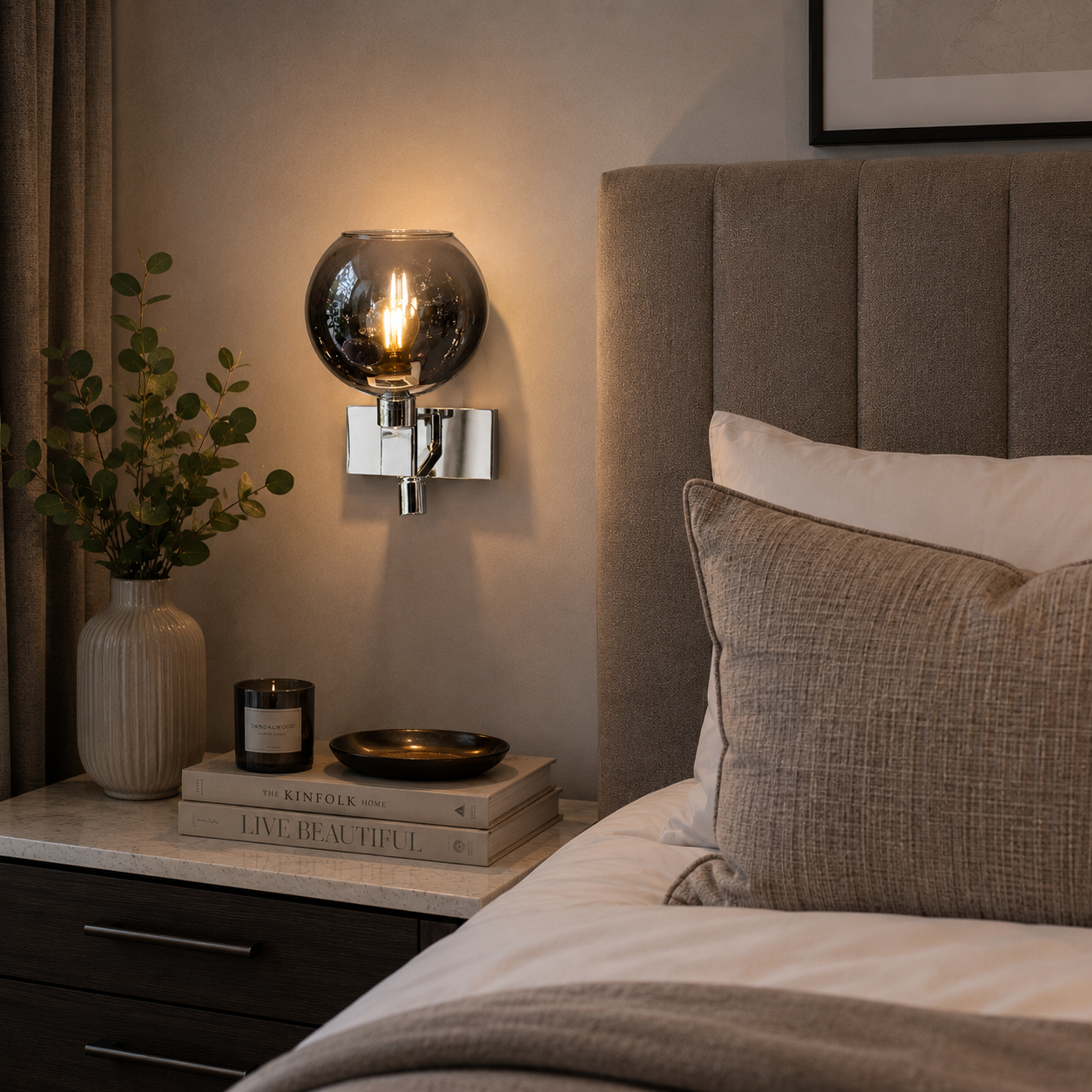 LINZ Wall / Reading Light - Chrome (NO SHADE)