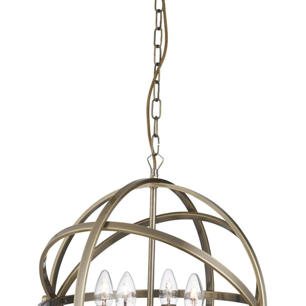 Copernicus 4Lt Pendant - Antique Brass Metal
