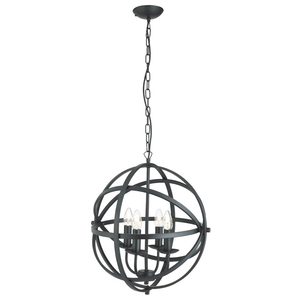 Copernicus 4Lt Pendant - Black Metal