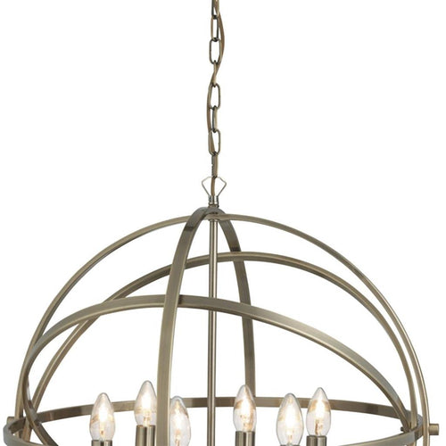 Copernicus 6Lt Pendant - Antique Brass Metal