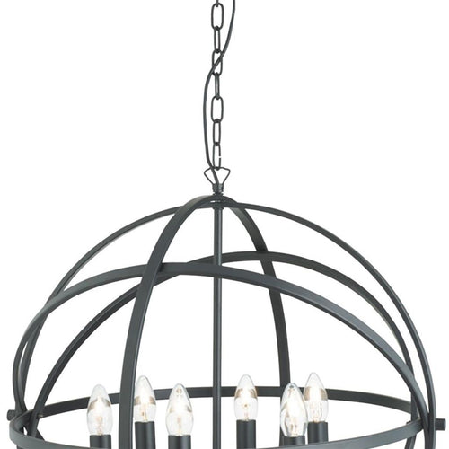 Copernicus 6Lt Pendant - Black Metal