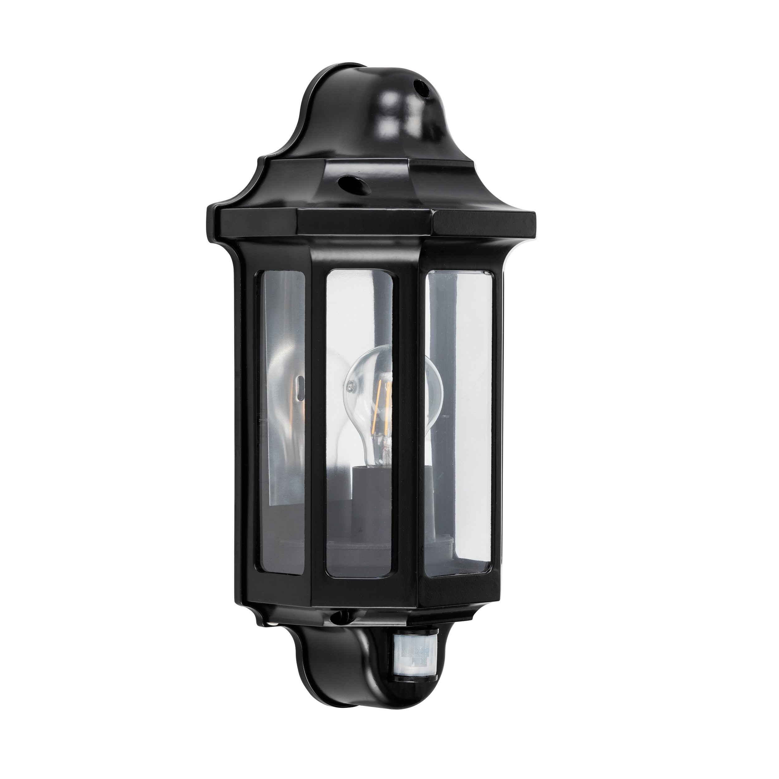 Traditional PIR half lantern IP44 15W
