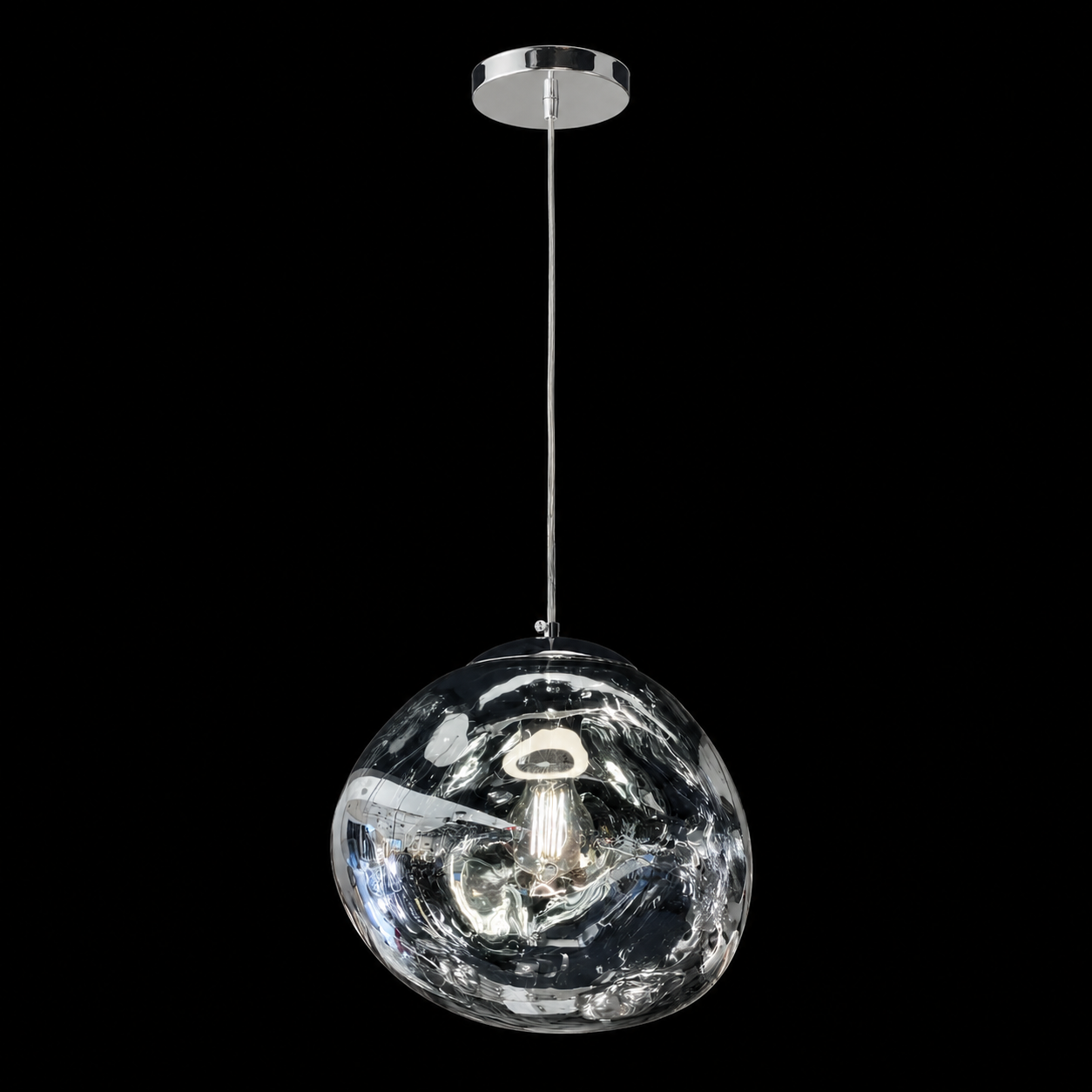 Mensa 300 Chrome Glass Pendant