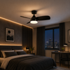 HELSINKI Black 3 Blade Ceiling Fan Large