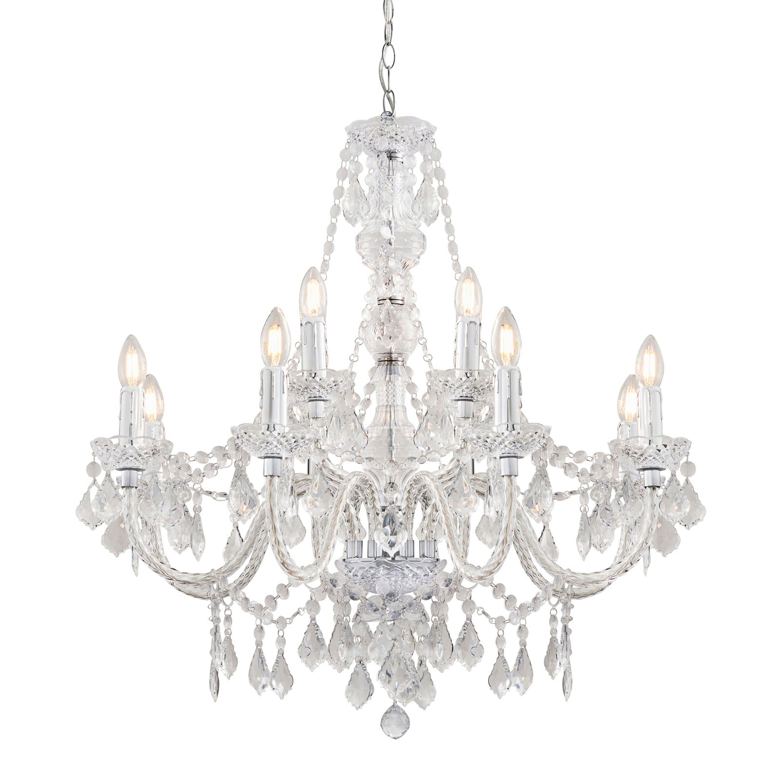 Clarence 12 Light Clear Acrylic Chandelier