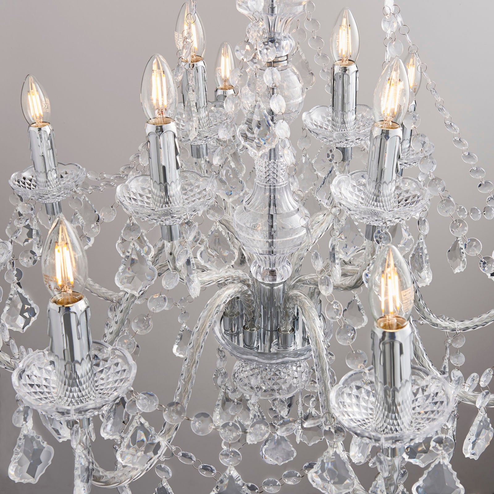 Clarence 12 Light Clear Acrylic Chandelier