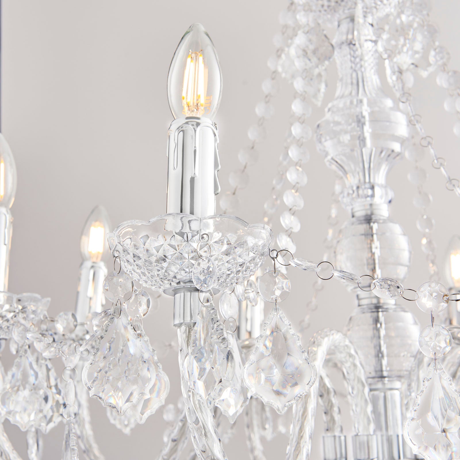 Clarence 8 Light Clear Acrylic Chandelier