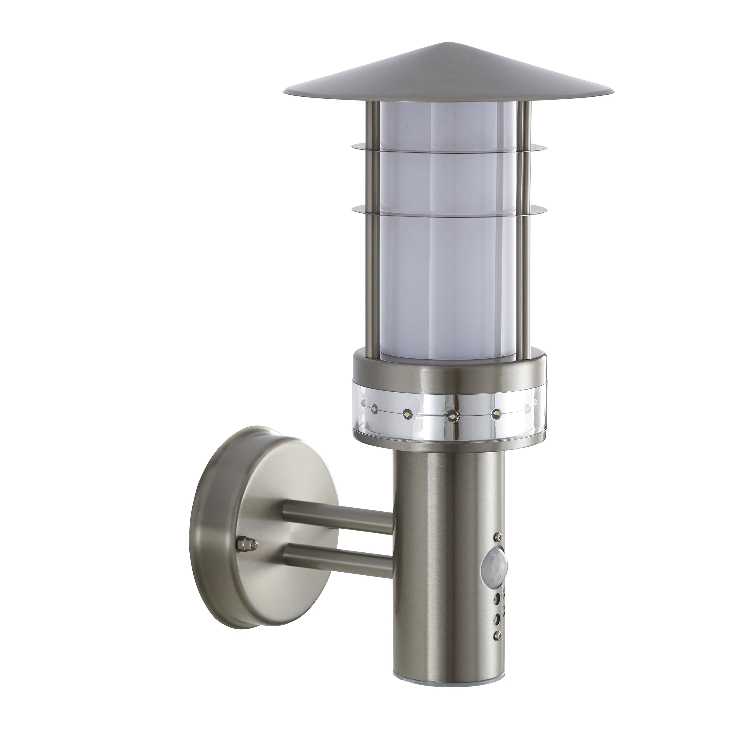 Pagoda PIR 1lt wall IP44 9.2W & 0.05W