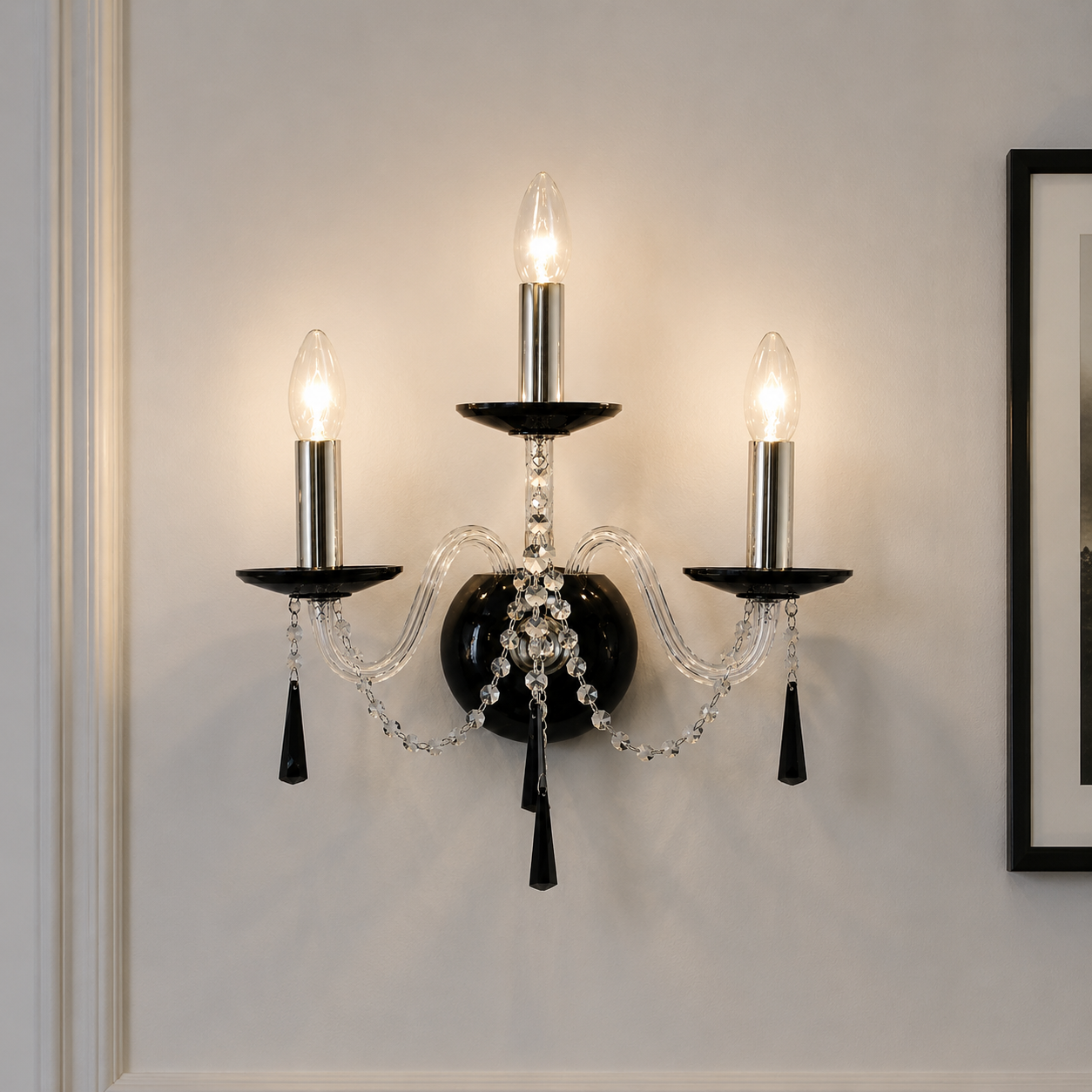 Liberec 3 Wall Light - Black