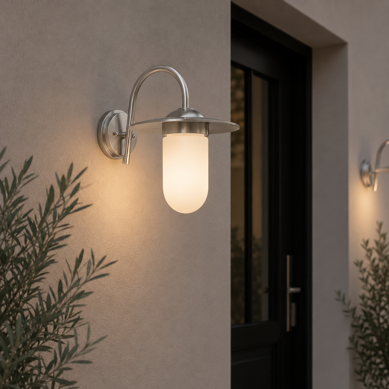 Edam St. Steel Outdoor Wall Light