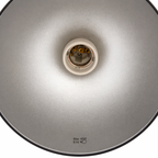 Close-up of chrome reflector inside pendant light