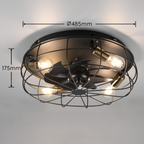 TRONDHEIM Black Matt Finish Ceiling Fan