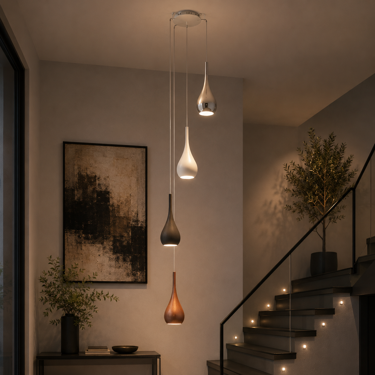 Maia 1 - 5 Light Helix of Metal Pendants
