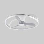 STOCKHOLM Large White Ceiling Fan With LED Ring