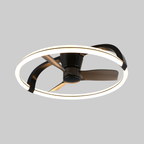 STOCKHOLM Large Black Ceiling Fan With LED Ring