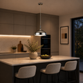 Rosia - Sand Chrome Metal Pendant