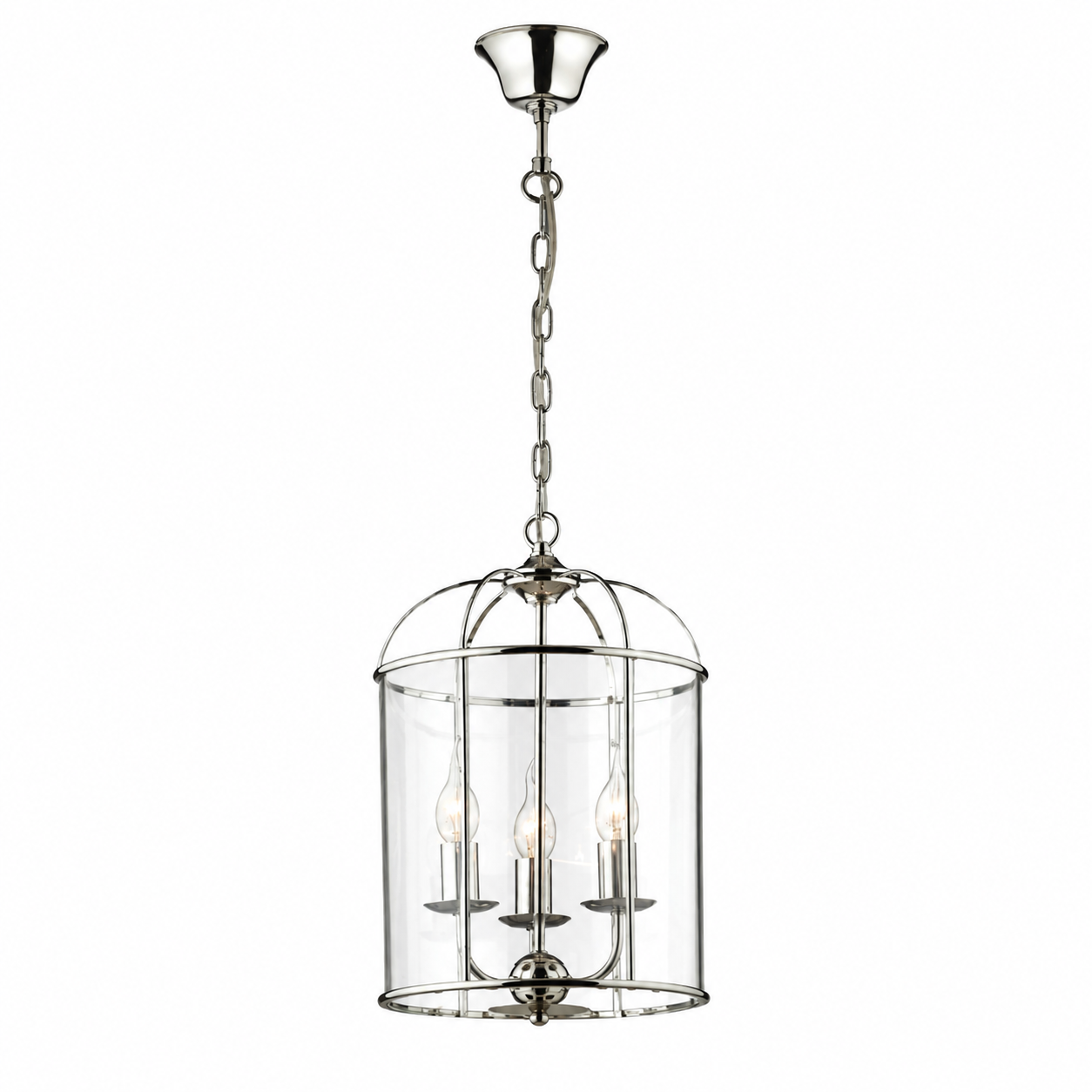 Westlite Lantern 3 Light Round - Chrome