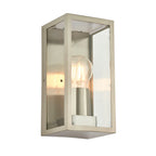 Oxford Brushed Stainless Steel Wall Light - Classic Box Lantern