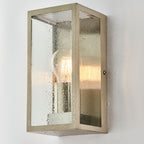 Oxford Brushed Stainless Steel Wall Light - Classic Box Lantern
