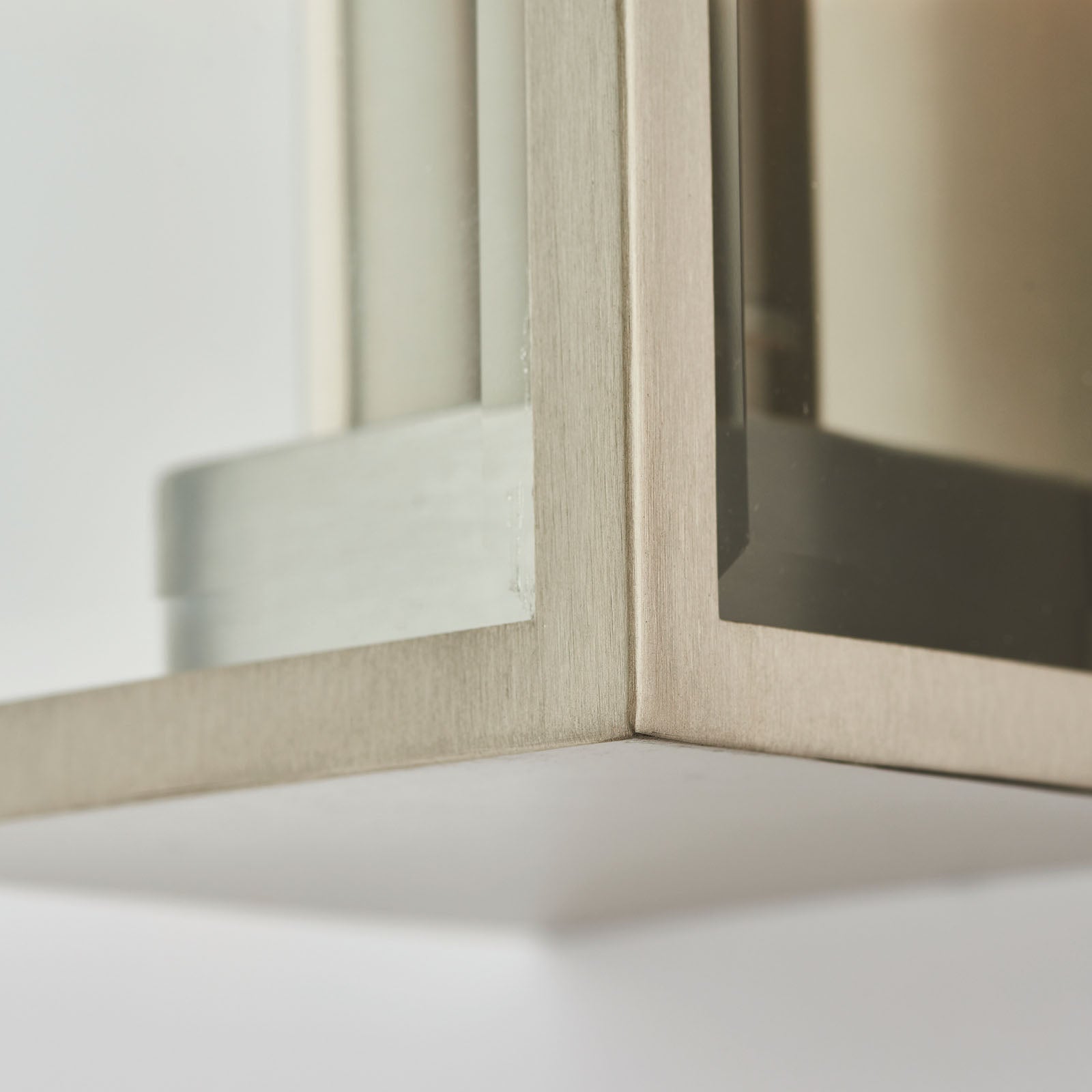 Oxford Brushed Stainless Steel Wall Light - Classic Box Lantern