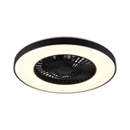 HALMSTAD Black LED Ring Ceiling Fan