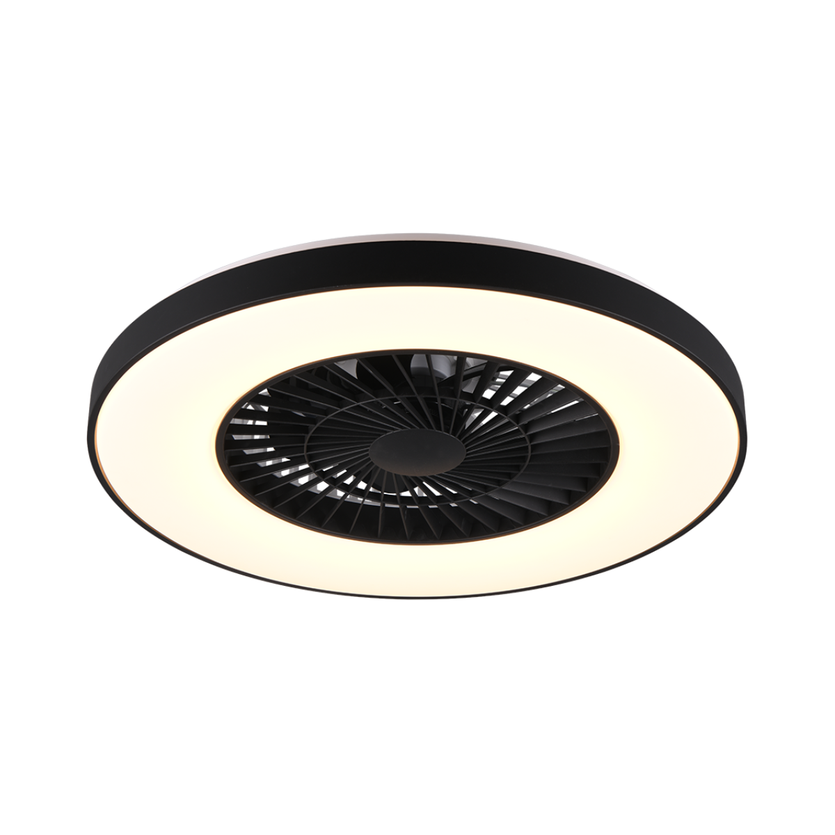 HALMSTAD Black LED Ring Ceiling Fan