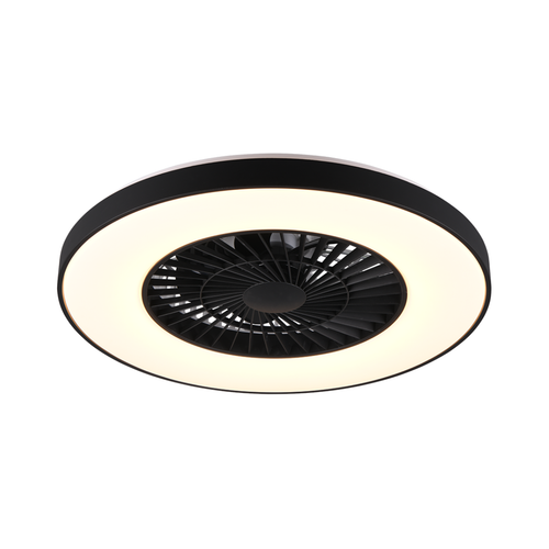 HALMSTAD Black LED Ring Ceiling Fan