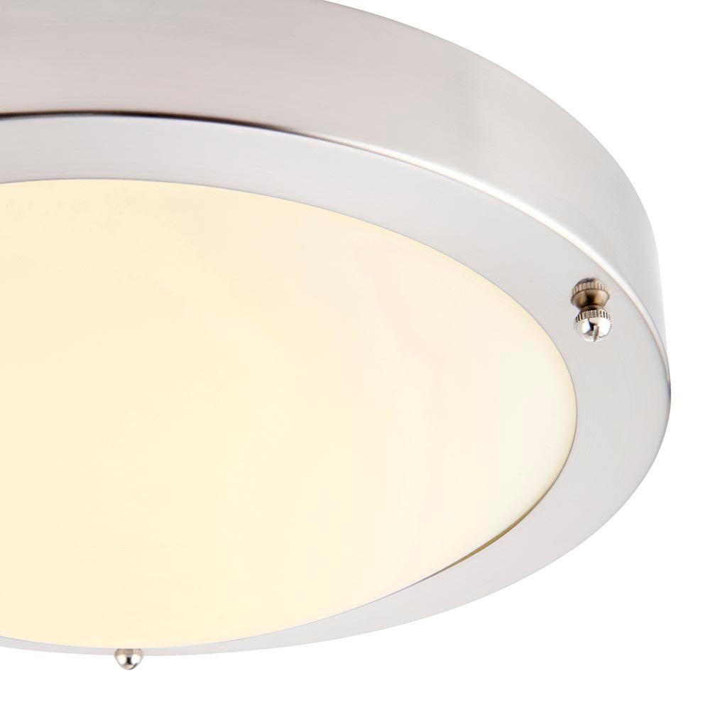 Portico LED CCT IP44 9W Satin Nickel