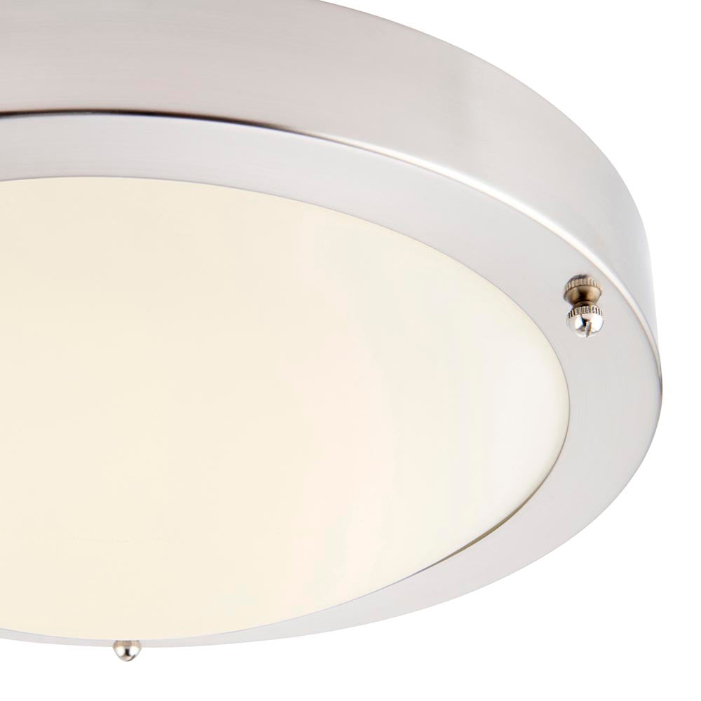 Portico LED CCT IP44 9W Satin Nickel