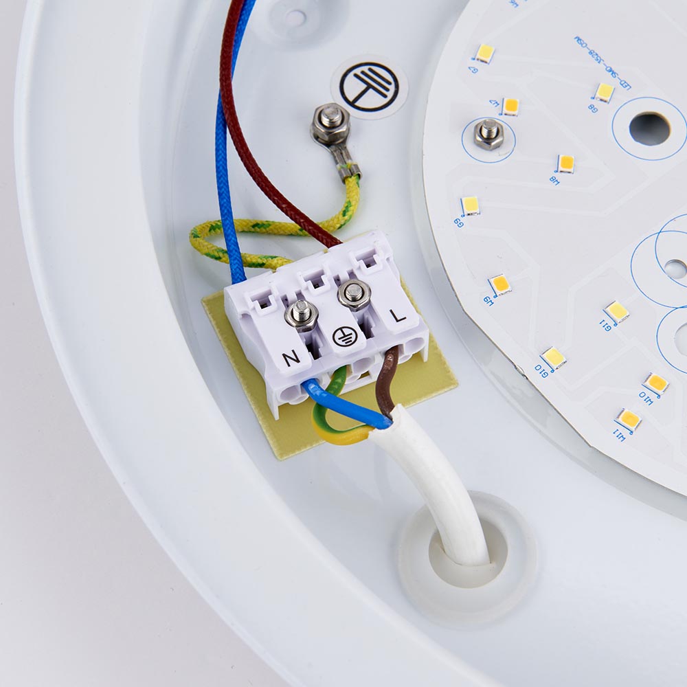 Portico LED CCT IP44 9W Satin Nickel