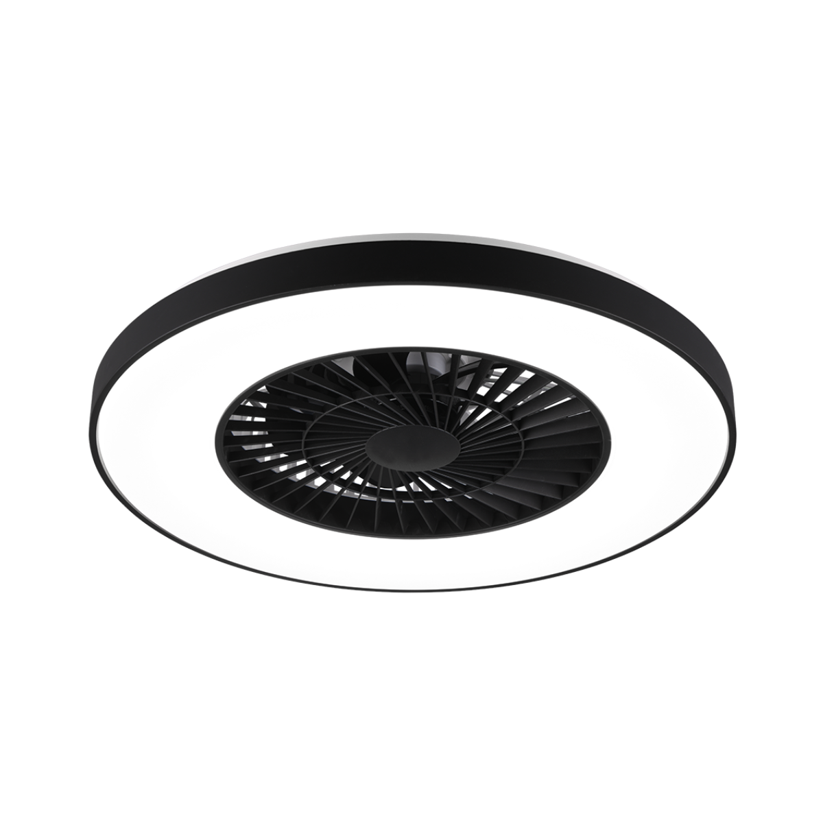 HALMSTAD Black LED Ring Ceiling Fan