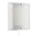 Blake 1-Light Wall Sconce: Square Opal Glass & Polished Chrome (Dimmable)