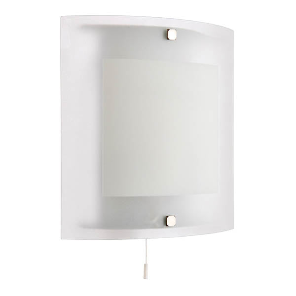 Blake 1-Light Wall Sconce: Square Opal Glass & Polished Chrome (Dimmable)